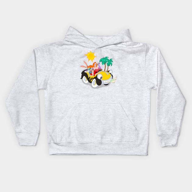 Cruisin' Down to Toontown Kids Hoodie by HenriDefense